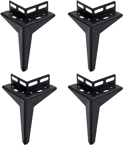 Mobili gambe, tavolo gambe Gambe di ricambio for mobili Confezione da 4 piedini for divani triangolari, piedini for armadietti, gambe for mobili in metallo, gambe for tavoli, piedini for mobili TV, pi