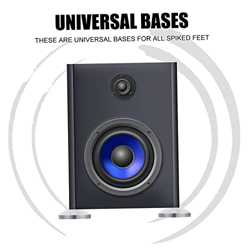 Evite ruidos en el suelo usando la almohadilla de base altavoz de acero plata 6
