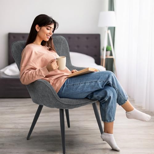 Sillón Elegante Moderno Gris miniatura 3