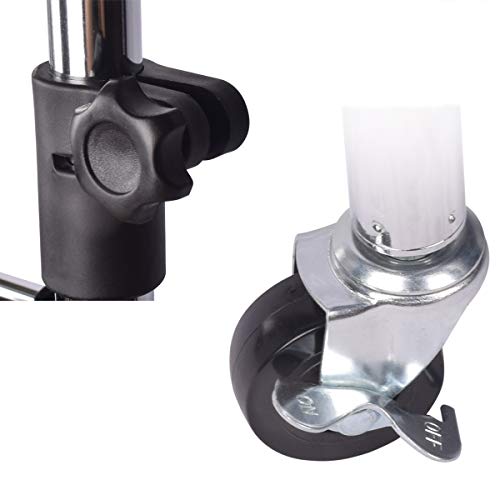 Drm Heavy Duty 4-Bag Laundry Hamper Sorter Cart With Clothes Rack And Rolling Wheels, Chrome #TOP4