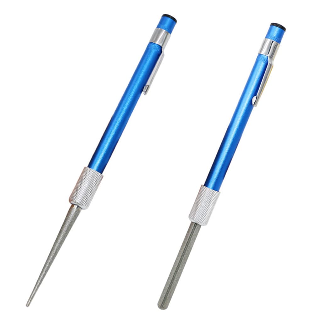 2in1 Sharpener Pen Shaped Sharpener Pocket Sharpening Rod For Fishing Hooks Serrations Gut Hook Kitchen