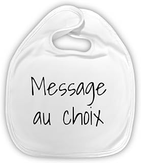Grand bavoir bébé personnalisable – Ajoutez votre message | Cadeau original personnalisé pour naissance, anniversaire, baby shower