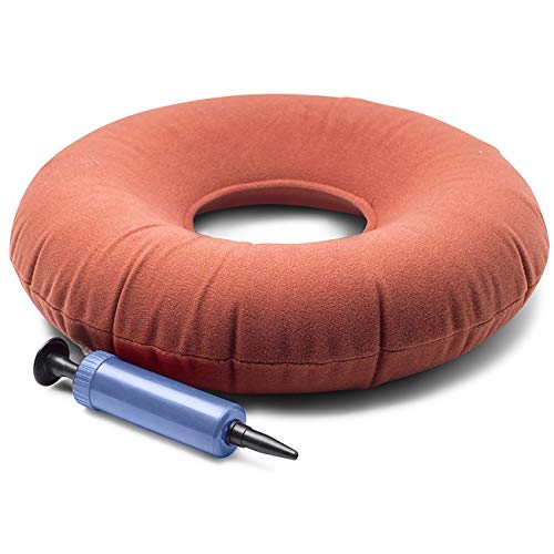 Donut Inflatable Cushion for Pain & Pressure Relief, Coccyx Cushion for Tailbone Pain, Doughnut Ring Pressure Cushion for Bottom, Office Chair, Wheelchair, Sciatica, Haemorrhoids, Postpartum Pregnancy