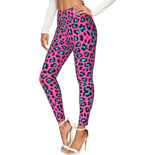 Leggings de leopardo turquesa para mujer idóneos para tus rutas de senderismo y yoga
