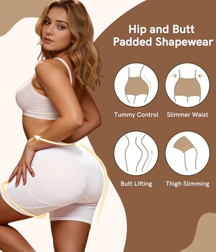 Image of Padded Shapewear Hip Pads Shapewear Tummy Control Butt Enhancer Underwear For Women, Body Shaper Booty Lifter