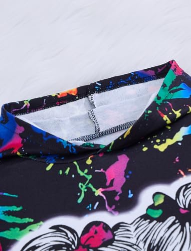 Image of Girls Clothes Cool Girl Print Tie Dye Hoodie Pullover Sweatshirts Leggings Teen Girl Clothes 6-14 Years