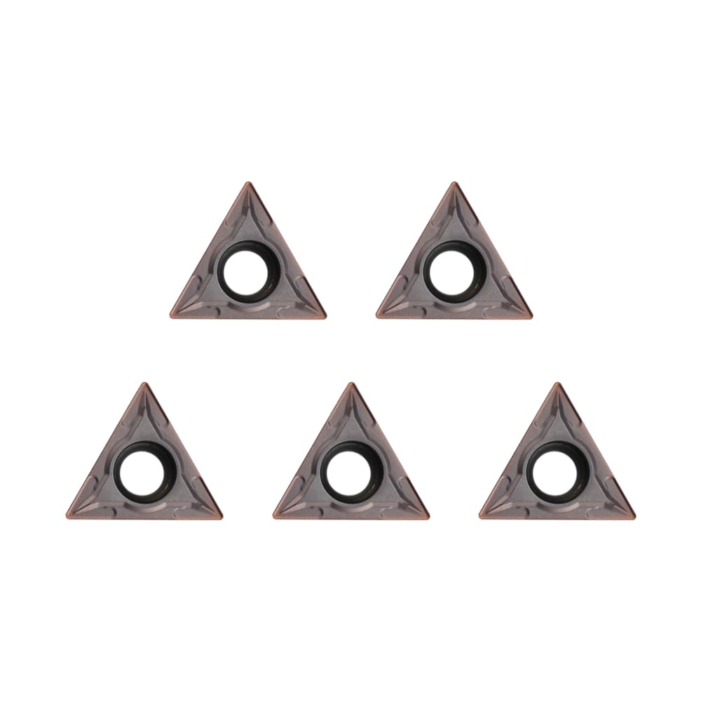 Carbide Turning Inserts TCMT16T304 TCMT32.51 Carbide Inserts for Lathe Turning Tool CNC Lathe Turning Tool Holder Indexable Inserts for Steel Metal Machining, 5 Pieces