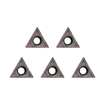 Carbide Turning Inserts TCMT16T304 TCMT32.51 Carbide Inserts for Lathe Turning Tool CNC Lathe Turning Tool Holder Indexable Inserts for Steel Metal Machining, 5 Pieces