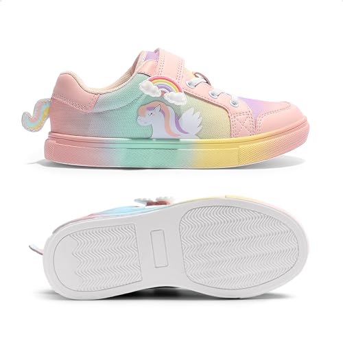 DREAM PAIRS Girls Sneakers School Shoes,Rainbow/Pink,7 Toddler - image 7