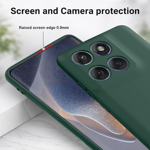 Image of Back Cover Compatible with Motorola Moto Edge 70 Fusion 5G | Full Camera Protection | Premium Liquid Silicon Case | Flexible Bumper Case for Motorola Moto Edge 70 Fusion 5G (Green)
