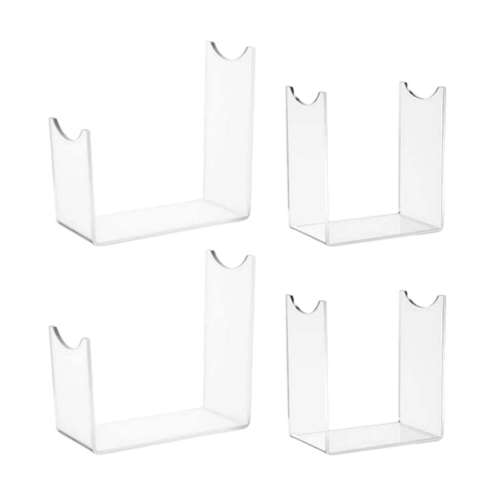 Support pour bois de cerf en acrylique transparent : présentoir stable pour étagère - 4 pièces