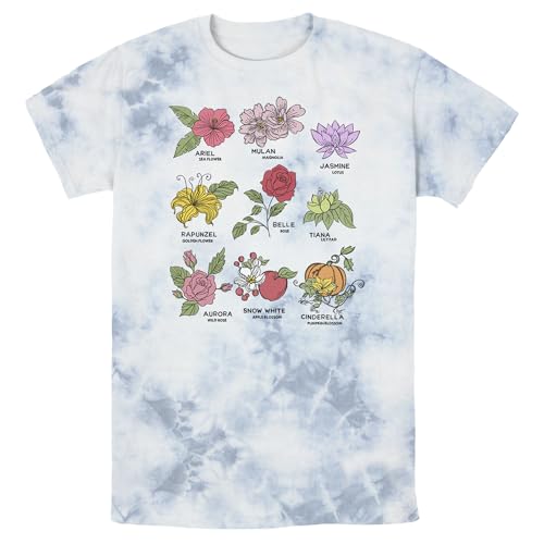 T-Shirt Homme Disney Fleurs de Princesse Premium Coupe Droite