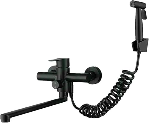 Mixer Tap Kitchen Wall Mounting Kitchen Faucet Sink Black Kitchen Faucet With Spray Gun 360° Rotatable Faucet Kitchen Sink Sink Faucet #TOP14