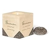 Comfort to Go by Pavilion Tea Light Candle Holder with Candle, Grandmother Sentiment, 3-1/2-Inch, Square