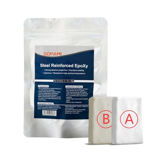 SOPAMI Epoxy Putty Fast Repair Epoxy Clay High Strength 2 Part 2.82oz/80g