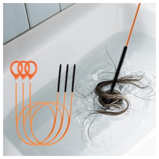 1/3pcs Extra Long Stainless Steel Drain Pipe Unclogging Hook,Nylon Coated-Suitable for Bathroom Sink, Bathtub/Shower Drain Pipes/Plumbing Accessory|Durable Nylon Material, Drain Cleaning Too (3pcs)
