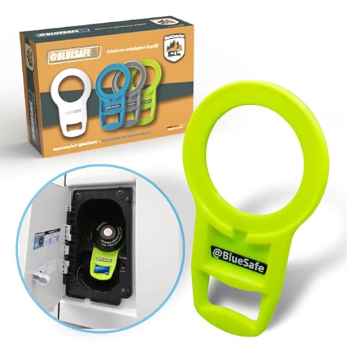 Manufaktur3D MaJoCompTec® Tankdeckel Sicherung I Tanksicherung für AdBlue Tankverschluss Deckel I Zubehör Kastenwagen Wohnmobil (für Citroen Jumper, Neon Gelb)