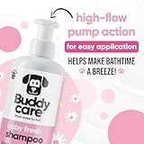 Babyfrisch Hundeshampoo von Buddycare - Shampoo für müffelige Hunde ab 8 Wochen - Baby-Puder-duftendes Welpen-Shampoo mit Aloe Vera und Provitamin B5 (500ml)