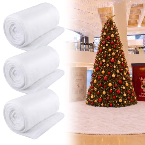 Tondiamo 5 x 10ft 3 Pack Large Snow Blanket Roll for Christmas Decor