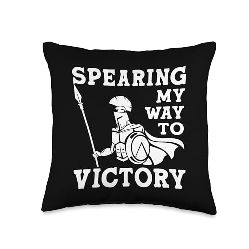 Spartan Javelin Thrower Track And Field Athlete Sports Humor Throw Pillow -  Funny Competitive Javelin Throwing Gifts, W327DR2RRWGUS_16X16