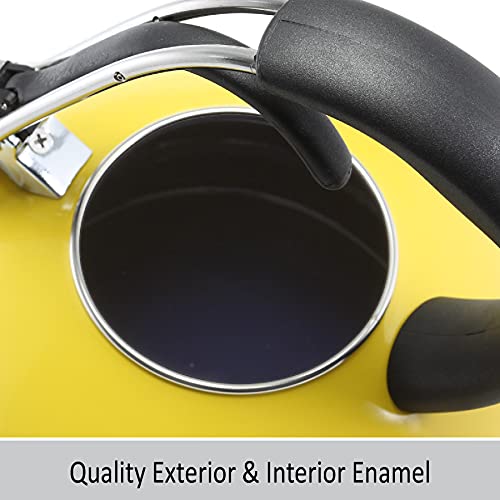 Chantal Classic Loop Enamel On Steel Whistling Tea Kettle, 1.8 Quart, Canary Yellow, (37-Loop Yc) #TOP3