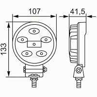 HELLA VALUEFIT 1G0 357 108-012 LED-Arbeitsscheinwerfer - R900-12/24V - 900lm - geschraubt/Anbau - schwenkbarer Montagebügel - Nahfeldausleuchtung - Kabel: 800mm - Stecker: offene Kabelenden – Ansicht 3