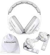 Lilian&Gema 2-in-1 Baby Ear Muffs Noise Protection, Adjustable Headphones with Band, Owls Noise C...