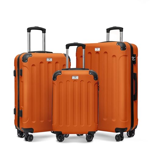 LUGG Travel Suitcase Set - Skywander 3-Piece Hard Shell Luggage, 20 24 28 Strong & Lightweight with Secure TSA Lock, Smooth 360° Wheels & Resilient Handle - Airline Approved