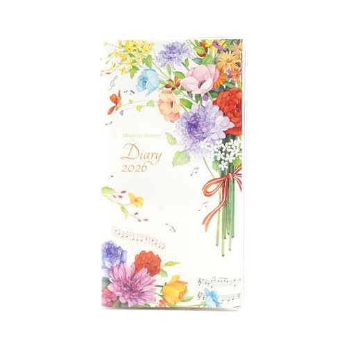 フロンティア 手帳 2026年 SS マンスリー モダンフラワー 花束 DY-149 (2025年12月始まり)
