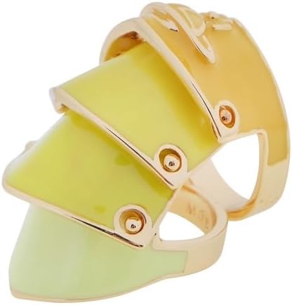 ZHAOZHAO Colorful Four Sections Armor Ring of Saturn for Women - Colorful Enamel Armor Saturn