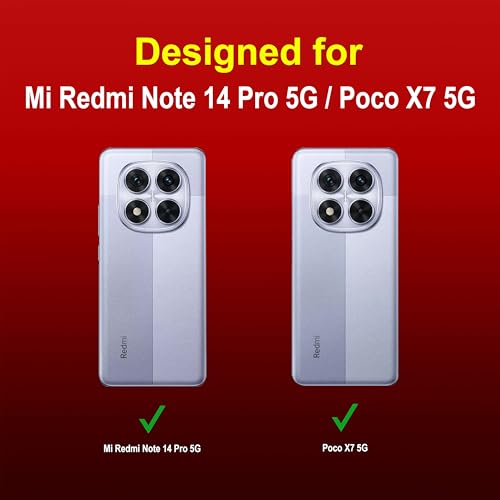 Image of Zapcase Back Case Cover for Mi Redmi Note 14 Pro 5G | Compatible for Mi Redmi Note 14 Pro 5G Back Cover | Liquid Silicon Magic Case with Camera Protection | Red