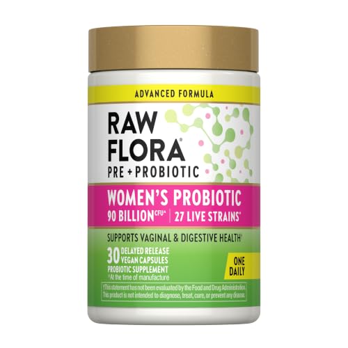 Raw Flora Probiotics for Women | with Prebiotic | 30 Capsules