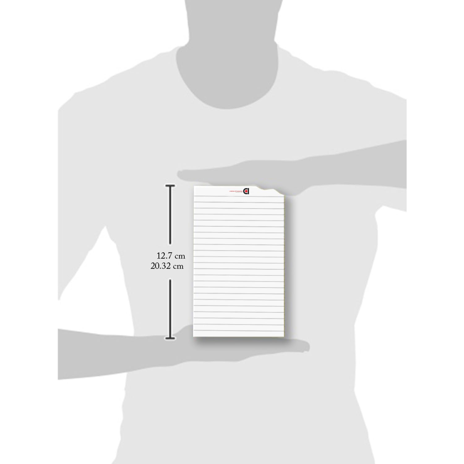 COI Notizblock, breit liniert, 12,7 x 20,3 cm, 50 Blatt, Weiß, 12 Stück