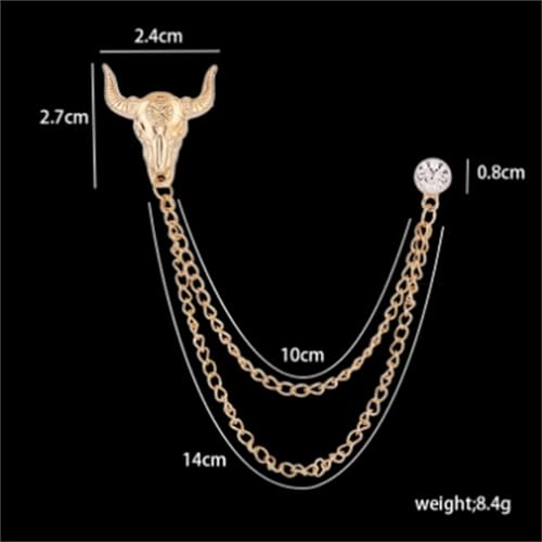 Image of 2PCS Crystal Hanging Chain Brooch Suit Pin for Men Women Vintage Crown Cross Star Diamond Broochs Gold and Silver Wedding Brooch for Clothes Dress Hats Bags Accessory