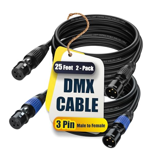 Câble DMX de 7,6 m SMALL-EYE lot de 2 pour brancher vos contrôleurs de scène