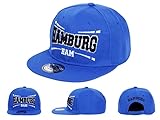 Alsino Hamburg Snapback Basecap Baseball Mütze Käppi Cap Cappy Schirmmütze - Flacher Schirm, Hamburg