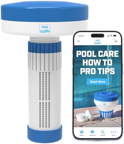 440 Mini Premium Floater Dispenser for Spa, Hot Tub and Small Pools for 1 Inch Chlorine or Bromine Tablets. (Tablets NOT Included) Adjustable Chemical Float from 0 to 13 Flow Control