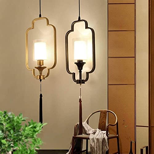 Lámpara de estilo chino moderno E27 de hierro decorativa para techo de corredor 3