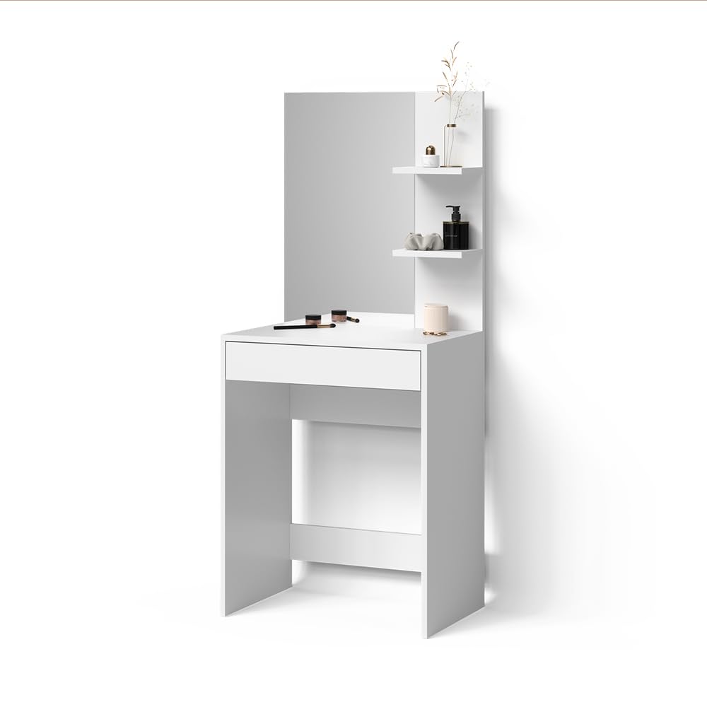 Livinity Tavolo da toeletta Nola, Bianco, 60 cm