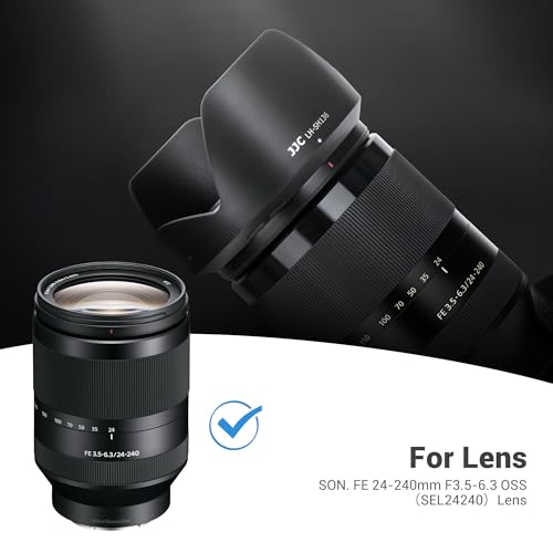 Image of JJC ALC-SH136 Lens Hood for Sony FE 24-240mm F3.5-6.3 OSS Lens SEL24240 | Bayonet, Reversible Design, Replaces Sony ALC-SH136 Lens Hood, Allows to Attach 72mm Filter & Lens Cap, No Vignetting