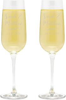 Personalised Champagne Flutes Pair/Personalised Champagne Glasses/Engagement Gifts For Couples/Personalised Wedding Gifts