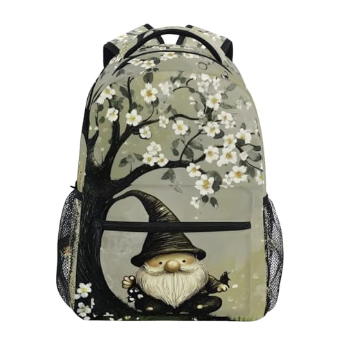 Classic Backpack (Fairy Gnome) for Travel Work, Large Storage Water Resistant Padded Strap M