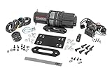 Rough Country Winch Mount with 4,500 LB Winch for Can-Am Defender HD8/HD9/HD10 - Bolt-on Mounting Plate, RS4500S Series Winch with 50 ft. Synthetic Rope