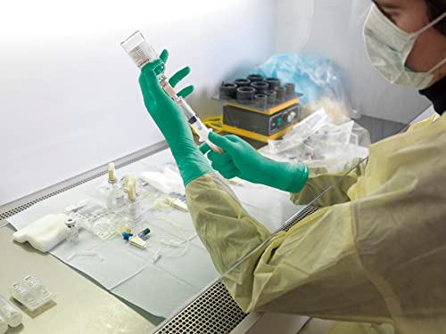 DermaShield Ansell 73-721 Neoprenhandschuhe, Chemikalien- und Flüssigkeitsschutz, Grün, Größe 6.5 (200 Paar)