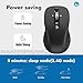 CITLLA Wireless Bluetooth Mouse (USB + BT1 + BT2), Full Size, 4-Way Scrolling, Multi-Device Silent Mouse for Computer, Laptop, iPad, MacBook (Black)