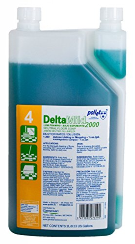 Delta Mild Green Seal Certified Neutral Floor Cleaner: 1/2L Bottle of Super Concentrated Cleaner