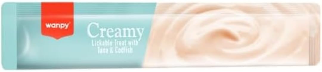 Wanpy/Truly Creamy Petisco Cremoso para Gatos, 40 Sachês, 560g, Atum e Salmão + Atum e Bacalhau Wanpy/Truly Creamy Petisco Cremoso para Gatos, 40 Sachês, 560g, Atum e Salmão + Atum e Bacalhau