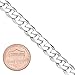 The Bling Factory Men's 8.5mm Solid .925 Sterling Silver Flat Beveled Curb Curb Chain Link Bracelet, 8 inches
