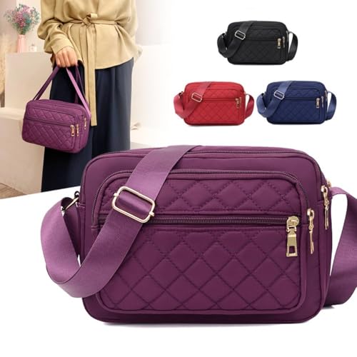 Bolso bandolera de nailon ligero y moderno con múltiples bolsillos para mujer, bolso mensajero multifuncional de gran capacidad miniatura 2