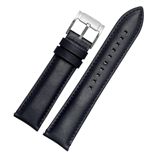 Sangle de chape bleu marine 22mm, le style Fossil idéal au bureau